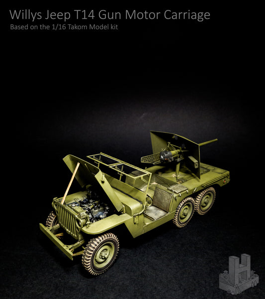 Willys T14 37mm Gun Motor Carriage - 1/16 Takom models scale conversion