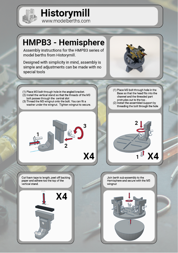 model aircraft kit Hemisphere berth for 144 & 72 scale HMPB3