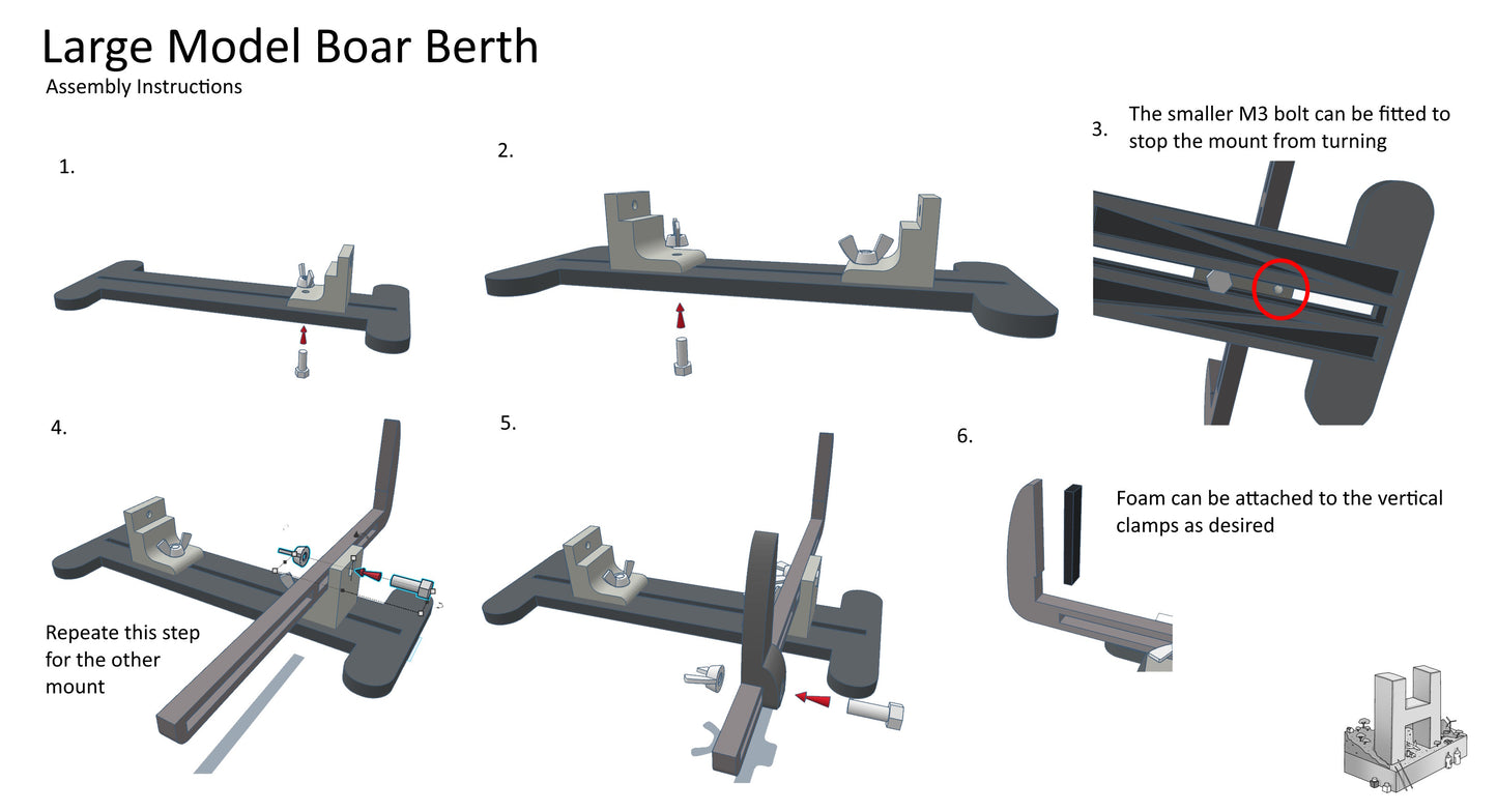 MBB2 Large Model Boat Kit Building Berth, suitable for 1/350 & 1/200 scale kits